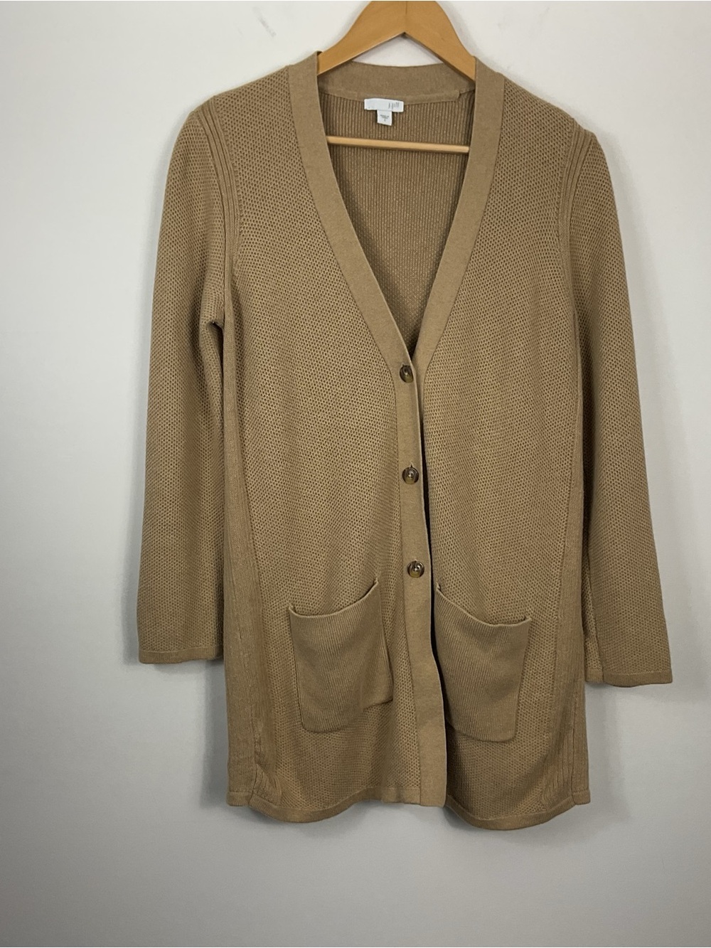 J. Jill Tan Camel Button Down Cardigan Sweater Womens Size Small